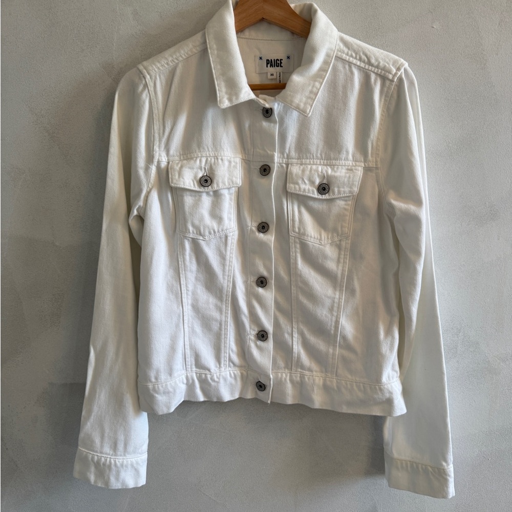 PAIGE - Women's Classic White Jean Jacket